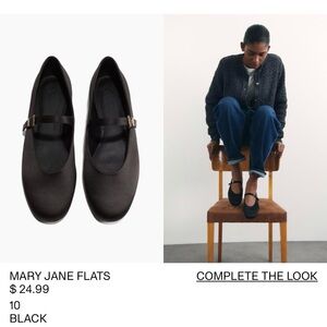 H&M Elegant Black Mary Jane Flats
